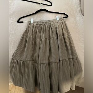 Eliyas Label flirt skirt in beige corduroy in XS